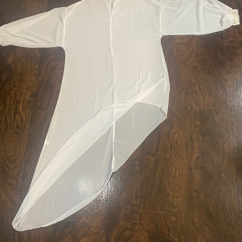 Elegant White Asymmetrical Blouse